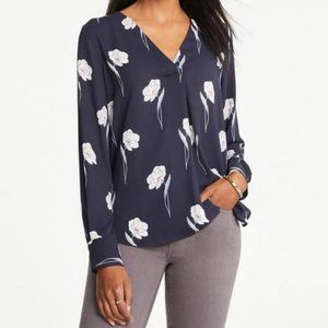 Ann Taylor Petite Floral Blouse (XXSP)